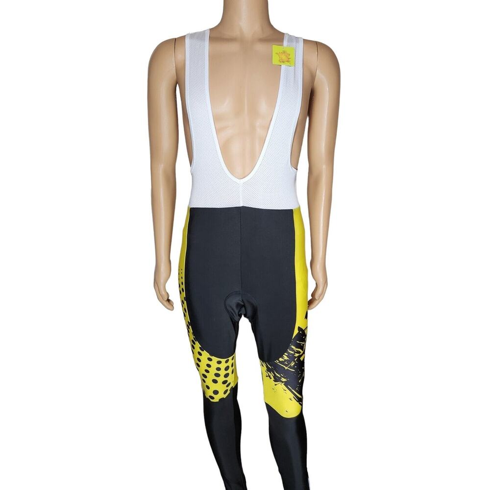 Moxilyn Cycling Long Sleeved Jersey and Bib pants XLarge Yellow Black NWT - Picture 6 of 12